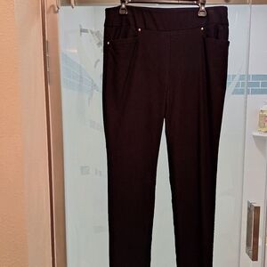 PGA Tour Women's Pull OnBlack Slim Golf Pants